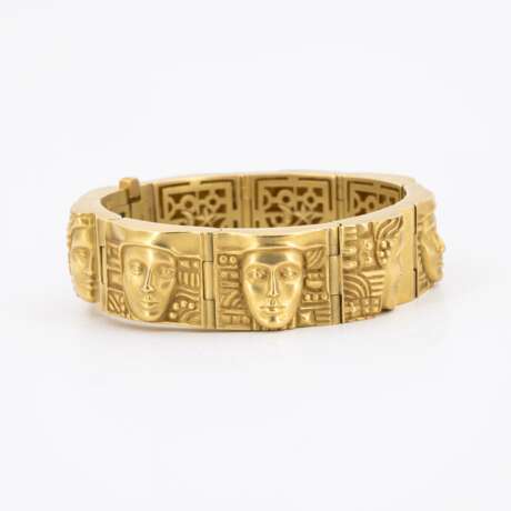 KIESELSTEIN-CORD. GOLD-BRACELET AND RING - photo 2