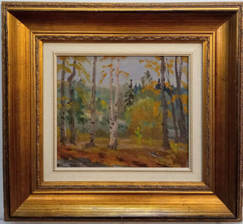 Весенний этюд Егоров Виктор Петрович Cardboard Oil реализм Landscape painting Russia 1986 - photo 1