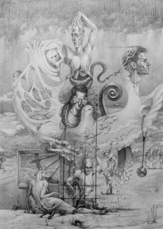 Штурвал (по каталогу) Karton Gemischte Technik Surrealismus Mythologische Malerei 2000 г - Foto 1