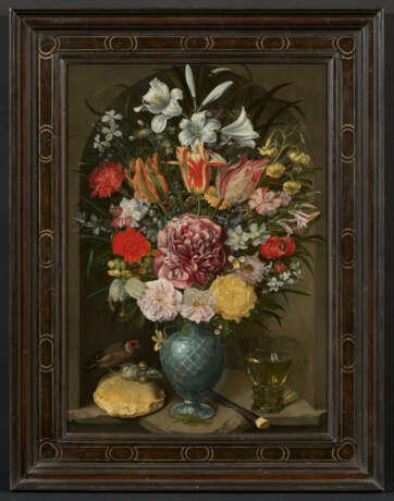 Georg Flegel. Splendid Floral Still Life with Goldfinch and Grasshopper - photo 2