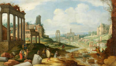 Willem van Nieulandt. The Forum Romanum with Shepherds and Cattle