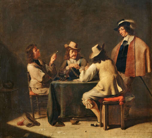 Jan Olis. Smoking and Drinking Soldiers Playing Cards - photo 1