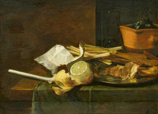 Peter Willebeeck. Still Life with Lemon, Pipe and Bread - photo 1