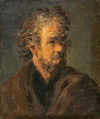 Rembrandt van Rijn, Werkstatt / Schule. Half-length Portrait of a Bearded Man