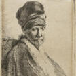 Rembrandt van Rijn. Man with Moustache and Turban-like Hat - Prix ​​des enchères