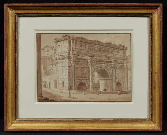 Victor Jean Nicolle, zugeschrieben. The Triumphal Arch of Septimius Severus in Rome - photo 1