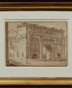 Feather. Victor Jean Nicolle, zugeschrieben. The Triumphal Arch of Septimius Severus in Rome