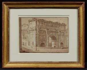 Victor Jean Nicolle, zugeschrieben. The Triumphal Arch of Septimius Severus in Rome