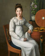 Генрих Кристоф Колбе. Heinrich Christoph Kolbe. Portrait of a Young Woman at the Sewing Table