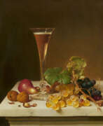 John Wilhelm Preyer. Johann Wilhelm Preyer. Fruit Still Life with High Filled Champagne Flute and Nuts