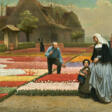 Gerrit Postma. The Tulip Vendor with Family at the Tulip Farmer's - Auction prices