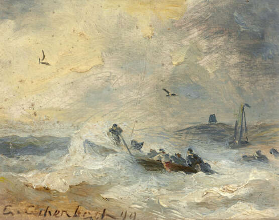 Andreas Achenbach. Rowing Boat in the Storm - фото 1