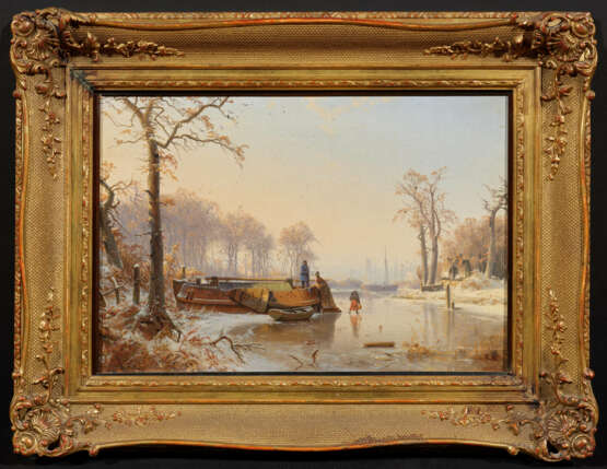 Andreas Achenbach. Winter Landscape with Frozen River - photo 2