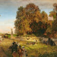 Oswald Achenbach. In the Park of Villa Borghese - Prix ​​des enchères