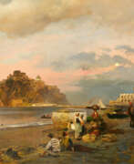 Oswald Achenbach. Oswald Achenbach. Evening Mood at the Haven of Ischia