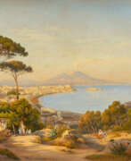 Salomon Corrodi. Salomon Corrodi. View of the Bay of Naples with Mount Vesuvius