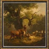 Friedrich Voltz. Shepherd with bull and sheep under a large oak tree - photo 2