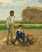 Хьюго Мюлиг. Hugo Mühlig. Vesper on the Field in Nierst near Lank