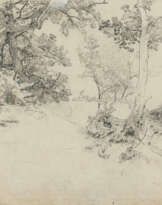 Karl Buchholz. Eleven Loose Sheets with Studies of Landscapes and Trees