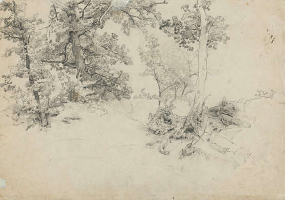 Karl Buchholz. Eleven Loose Sheets with Studies of Landscapes and Trees - photo 1