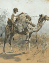 Woldemar Friedrich. Indian Camel Rider with Slain Lion
