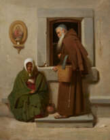 Fjodor Andrejewitsch Bronnikoff. Street Scene in Rome - Monk Talks to a Beggar Woman