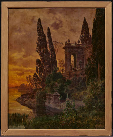 Ferdinand Knab. Evening Palace Architecture by the Lake with Musicians - photo 2