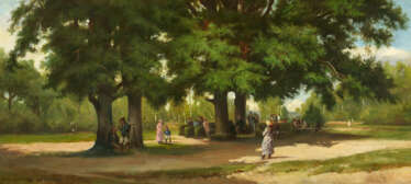 Edmé Emile Laborne. A Summer's Afternoon at the Park