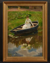 Gustav Marx. In the boat