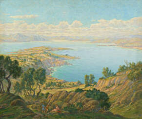 Herbert Rolf Schlegel. Südliche Landschaft mit See