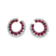 RUBY AND DIAMOND EARRINGS - Auction prices