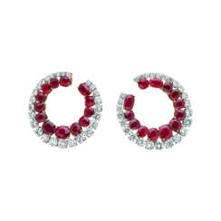 RUBY AND DIAMOND EARRINGS