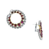 RUBY AND DIAMOND EARRINGS - photo 2