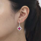 RUBY AND DIAMOND EARRINGS - photo 3