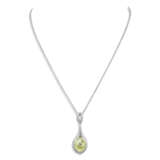 COLOURED DIAMOND AND DIAMOND PENDENT NECKLACE - photo 4