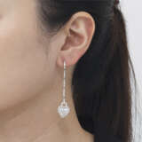 COLOURED DIAMOND AND DIAMOND EARRINGS - фото 3