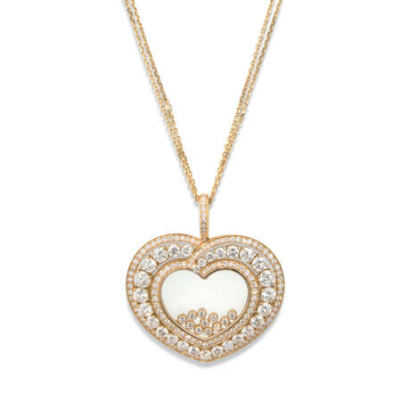 CHOPARD DIAMOND 'HAPPY DIAMONDS' PENDENT NECKLACE - photo 1