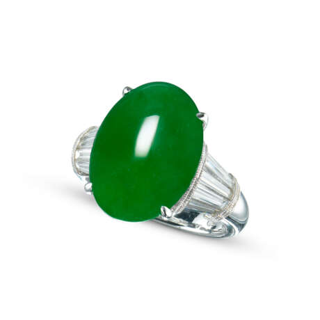 JADEITE, DIAMOND AND SEED PEARL BRACELET AND RING - фото 7