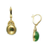 JADEITE AND DIAMOND EARRINGS - photo 2