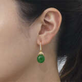 JADEITE AND DIAMOND EARRINGS - photo 3