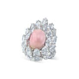 CONCH PEARL AND DIAMOND RING - photo 2