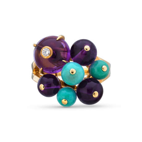 NO RESERVE – CARTIER SET OF AMETHYST, TURQUOISE AND DIAMOND 'LES DÉLICES DE GOA' JEWELLERY - photo 2