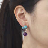 NO RESERVE – CARTIER SET OF AMETHYST, TURQUOISE AND DIAMOND 'LES DÉLICES DE GOA' JEWELLERY - Foto 8