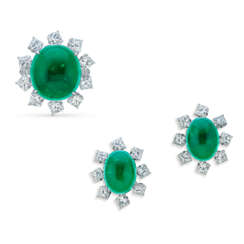 NO RESERVE – SET OF EMERALD AND DIAMOND JEWELLERY