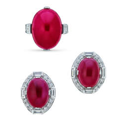 NO RESERVE – SET OF RUBY AND DIAMOND JEWELLERY