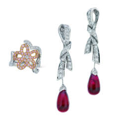 VAN CLEEF & ARPELS GROUP OF MULTI-GEM JEWELLERY