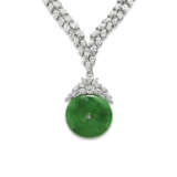 JADEITE AND DIAMOND PENDENT NECKLACE - фото 1