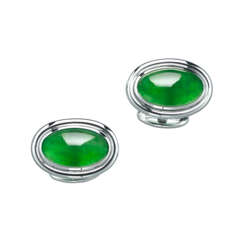 NO RESERVE – JADEITE CUFFLINKS