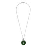 NO RESERVE – TWO JADEITE AND DIAMOND PENDENT NECKLACES - photo 2