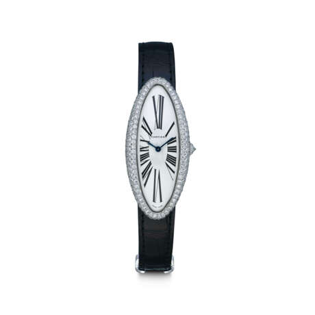 CARTIER DIAMOND 'BAIGNOIRE ALLONGÉE' WRISTWATCH - Foto 1